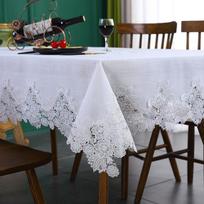 Stalo takelis Baltas Stalo uždangalas Linas Medvilnė Stačiakampis Stalo takelis Gėlėtas Amerikietiškas Stalo Juppe Televizoriaus spintelė Nėrinių raštas Modernus 65X65cm Square gray