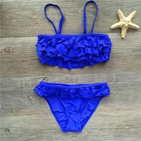 Vaikiški maudymosi kostiumėliai Falbala mergaičių maudymosi kostiumėliai kūdikiams biquini infantil maudymosi kostiumėliai mergaitėms bikini 8 years mėlyna