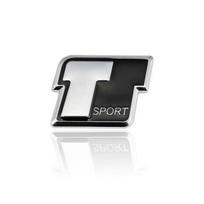 Automobilio lipdukas T sportiniai lipdukai emblema ženklelio galinės bagažinės lipdukai, skirti T/oyota RAV4 Corolla Prado Tundra Highlander Hiace Venza Camry juoda/sidabras