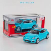 1/32 mastelio Vabalas GSR lydinio liejinio automobilio modelis, atitraukiamas automobilis su garsu ir šviesa vaikams, suaugusiems, dovana, kolekcija 1/32-Size:15*7*5cm mėlyna
