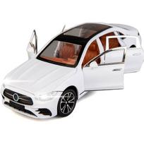 1/24 mastelio Benz E300 modelio automobilis, cinko lydinio, ištraukiamas atgal žaislinis liejamas žaislinis automobilis su garsu ir šviesa, skirta vaikams berniukui, mergaitei 1/24-Size:23*8*6.8cm balta