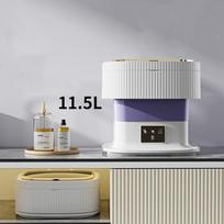 Mini sulankstoma skalbimo mašina 11,5 l didelės talpos apatinių nešiojama mažų kūdikių skalbimo mašina Speciali kojinių skalbimo mašina 11.5L violetinė
