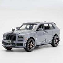 1/36 Rolls Royce Cullinan imitaciniai žaislinių automobilių modeliai, lydinio liejiniai su garsu ir šviesa atitraukiami atgal žaislinių transporto priemonių modeliai berniukams dovanoti pilka spalva