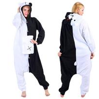 Danganronpa Monokuma Cosplay Suaugusiųjų Kombinezonas Moterims Vyrams Unisex Pižama Kigurumi Kombinezonas Pižama Helovinas Kalėdos S