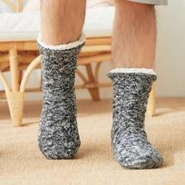 Šiltos kojinės Vyriškos Žieminės šiltos Namų Minkštos Vyriškos Medvilninės Storio Padidintas Velvetas Miego Anti-Slip Neslystančios Trumpas Grindų Šlepetės Kojinė Euro size 39-45
