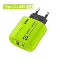 45W USB Type C GaN Greitojo Įkrovimo Sieninis Adapteris USB PD Įkrovikliai QC3.0 Kelioninis Įkroviklis EU/US/UK Kištukas iPhone 15 Samsung Xiaomi UK Plug žalia