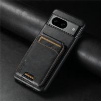 skirtas Magsafe Flip Leather Piniginės kortelės dėklas Google Pixel 9 Pro XL 8Pro 7A 6 Pro smūgiams atsparus kortelių laikiklio kišeninis dėklas Pixel 8 juoda