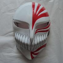 Cosplay Animacijos Pasirodymo Rekvizitai Bleach Ichigo Kurosaki Kaukė Vaiduoklio Žingsnio Šokio Kaukė PVC Aplinkai Draugiškos Medžiagos Kaukė raudona
