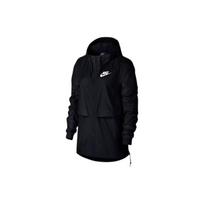 Nike Spalvų Bloko Dizaino Prekės Ženklo Logotipo Spausdinimo Raišteliu Gobtuvu Striukė Moteriškos Striukės Juoda DQ3353-010 S black