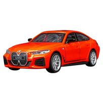 1/34 BMW I4 M50 lydinio naujos energijos automobilio modelis, metalinis sportinių transporto priemonių automobilio modelio modeliavimas, garsas ir šviesa, vaikų žaislų dovana raudona