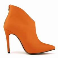 Moteriški trumpi aulinukai Žieminiai Rudeniniai Madingi Matinės Odos 11cm Aukštakulniai Stiletto Smailus Pirštas Aulinukai Moteriški Batai botas mujer 35 oranžinė