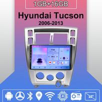 Android Carplay automobilinis radijas, skirtas Hyundai Tucson 2006-2013 Multimedijos grotuvo galvos blokas Stereo GPS navigacija BT WIFI 2+32GB 1+16GB sidabras