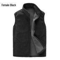 Unisex Polar Fleece liemenė: Storas, šiltas, vienspalvis, puikiai tinka rudens/žiemos lauko veiklai S juoda