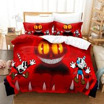 3D Spausdintas Cuphead Show Patalynės Komplektas Pagalvės Užvalkalas Animacinis Antklodės Užvalkalas Dvigulis Twin Pilnas Karalienės Karaliaus Suaugusių Vaikų Lovos Patalynė Antklodės Užvalkalas 70x133cm 2pcs
