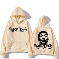 Snoop Dogg džemperis su gobtuvu, su spauda ant nugaros, gobtuvu, grunge stiliaus, patogus, hiphopo drabužiai, flisinis, gotiškas megztinis XS chaki