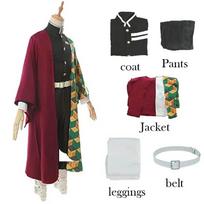 Anime Kimetsu No Yaiba Tomioka Giyuu Cosplay Kostiumas Aksesuarai Rinkinys Uniformos Kostiumai Perukas Vaikas Suaugęs Šventė Dovana XL kaip parodyta spalva