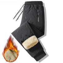 Naujos Fleece Šiltos Žiemos Kelnės Laisvalaikio Storesnės Jogger Kelnės Vintažinės Šildomos Paminkštintos Kelnės Aukštosios Gatvės Juodos Sportinės Kelnės Moteriški Drabužiai M juoda