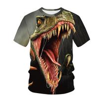 Vasaros mada Juros periodo parko dinozaurų 3D spaudas vaikiški marškinėliai kasdieniniai marškinėliai berniukams mergaitėms unisex vaikiški drabužiai marškinėliai viršūnės 110