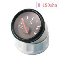 Raudonai apšviečiamas kuro lygio matuoklis 52MM su kuro lygio davikliu 125MM 175MM 225MM 275MM 0-190 omų alyvos bako lygio indikatorius valčiai