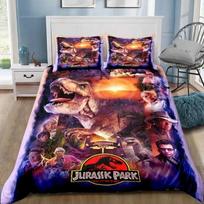 Dinozauras Juros periodo parkas 3D spausdinimo patalynės komplektas Vienvietis Twin Pilnas Queen King Dydžio Lovaties Komplektas Suaugusiųjų Vaikų Miegamojo Patalynė Dovana 135X200cm-2pcs