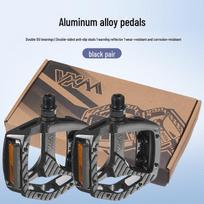 Aliuminio lydinio dvigubų DU guolių dviračio pedalai kalnų ir plento dviračiams Double DU Bearing Aluminum Alloy Pedal juoda