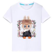 labubu 100% medvilnės marškinėliai vaikams berniukui 10 metų Kawaii viršūnės Anime trumpas pasididžiavimo marškinėliai y2k vaikiški drabužiai mergaitėms drabužiai mažiems vaikams 100 balta