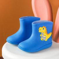 Vaikiški animaciniai dinozaurų neperšlampami lietaus batai su raišteliu, su medvilniniu pamušalu, berniukams ir mergaitėms, idealūs darželiui. Inner 18cm (Size 29-30)