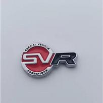 1 vnt. 3D SVR logotipas automobilio vairo emblema lipdukas Pavarų svirties valdymo emblema ženkliukas R-ange R-over Discovery 2 Sport Evoque L405 Defender LR3 Silver&Red&Black