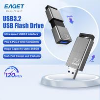 USB 3.2 atmintukas slankiojantis ištraukiamas atminties įrenginys - didelės spartos 120MB/s perdavimas, USB atmintinė, šoklio atmintinė, zip atmintinė PC, Mac 128GB pilka