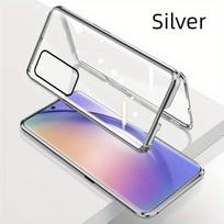 9H HD Dvipusis grūdintas stiklas Magnetai Metalinis aliuminio telefono dėklas Samsung Galaxy A16 A26 A36 A56 A15 A35 A55 A15 telefono dangtelis Galaxy A15 5G