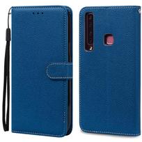 A9 2018 dėklas Samsung Galaxy A9 2018 dėklas atverčiamas piniginės dangtelis odinis dėklas Samsung A9 2018 A920F A920 GalaxyA9 dangtelis For Galaxy A9 2018 tamsiai mėlyna spalva