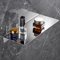 304 nerūdijančio plieno vonios sieninis dušo stovas su veidrodine lentyna Tray (Polished) 20cm