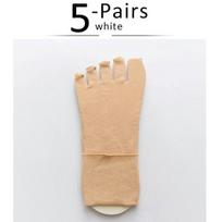 5 poros moteriškų pirštų šilkinių kojinių Nailoninės Vienspalvės Plonos Japoniško Stiliaus Minkštos Elastingos Patvarios Sugeriančios Prakaitą Kvėpuojančios 5 pirštų kojinės EU35-39