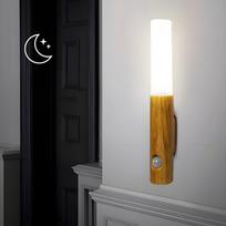 Įkraunama LED naktinė lemputė su žmogaus kūno indukcija ir magnetine medžio apdaila, skirta montuoti ant sienos koridoriuose ir spintelėse Type C (3 color)