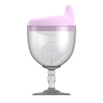 Kūdikio taurė neišsiliejanti kūdikio gertuvė vyno taurė kūdikiams mažiems vaikams maitinimo puodelis vaikams mokymosi maitintis gėrimo buteliukas violetinė