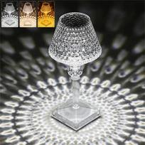 LED Dimond Crystal stalinė lempa Vyno taurės formos 3/16 spalvų šviesa USB maitinimas Įkraunama Pritemdoma naktinė lemputė stalui, miegamajam