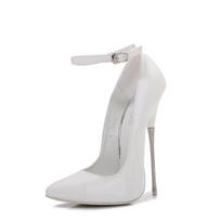 Anti-string performance kojų batai stiletto lova seksas aukštakulniai imperatoriškos sesers stiliaus smailūs stiletto seksualūs didelio dydžio batai 35 balta