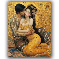 Gustav Klimt Mom And Baby Diamond Painting Diy Full Square Round Sexy Lover Diamond Mosaic Famous Painting Jewelry cross stitch Full Round 20x30CM