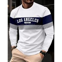Los Angeles Patterned Men's Long Sleeved T-shirt S