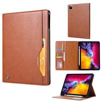 Verslo odinis piniginės tipo planšetinio kompiuterio dėklas, skirtas „iPad Pro 11“ 2024, „Air 11“ 2025, A16, atramos, rašiklio laikiklis, knygų dėklas, kortelių dėklas iPad Pro11 2020 ruda