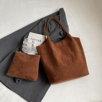 Yogodlns Suede Siuvimo siūlai Retro Moteriškos peties rankinės Atsitiktinės universalios vientisos spalvos Didelės talpos rankinė Tote 38x12x30cm ruda