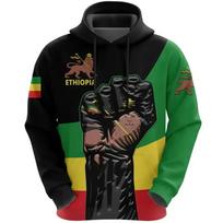Retro gobtuvas vyrams Afrika Etiopijos vėliava Reggae 3D spaudinys Gentis Liūtas Grafika Džemperis Gatvės ilgomis rankovėmis Gobtuvas Laisvalaikio gobtuvai Viršutiniai drabužiai 3XL