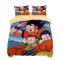 Japonų Anime Dragon Ball Patalynės Komplektas Goku Super Saiyan Antklodės Užvalkalas Pagalvės Užvalkalas 2/3 vnt. 3D Spaudiniai Paaugliams Antklodės Užvalkalas 100x135cm-2pcs