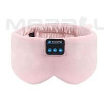 Minkšta miego kaukė, Bluetooth belaidės ausinės, miego ausinės, reguliuojama muzikinė akių kaukė, šilkinė miego kaukė, akių kaukė miegui rožinė