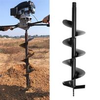 Juoda 120/150/200/250mm 80cm Vieno ašmens sraigtinis grąžtas Grąžtas Sodo sodinimo Žemės Benzininis Stulpo duobių kasimo įrankis Elektrinių įrankių priedai 12cm