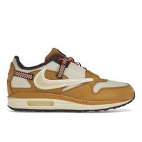Travis Scott x Nike Air Max 1 Kviečių spalvos Unisex sportbačiai Rudo citrinos lašo, barokinio rudumo DO9392-701 37.5