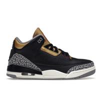 Air Jordan 3 Retro Juodi Auksiniai Moteriški Sportbačiai Ugnies Raudoni Metalinio Aukso Cementinės Pilkos spalvos CK9246-067 36