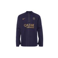 Nike Storm-Fit Futbolo Treniruočių Marškinėliai Su Raidžių Spaudos Logotipu Laisvalaikio Apvalia Kaklo Iškirpte Pusiau Užtrauktuku Ilgomis Rankovėmis Fitneso Marškinėliai Vyriški Viršutiniai Drabužiai Mėlyni DX2849-499 M