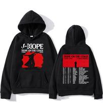 Kpop J-Hope Nauji džemperiai J-Hope Hope on The Stage Turas 2025 Džemperiai Unisex Kasdieniai drabužiai Hip Hop Mada Estetiškas megztinis XS juoda