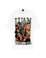 Retro spausdinta marškinėliai vyrams moterims Klasikinė medvilninė dainininko Luan Santana Didelis veidas trumpomis rankovėmis Oversize Sunkus vyras moterys Unisex viršus S
